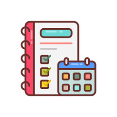 Schedule Keeping icon in vector. Illustration