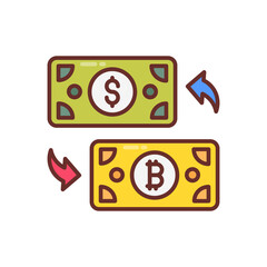 Money Exchange icon in vector. Illustration
