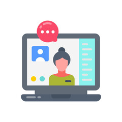 Online Discussion icon in vector. Illustration