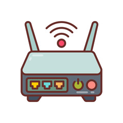 Router icon in vector. Illustration