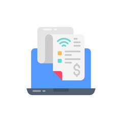 Internet Bill icon in vector. Illustration