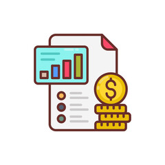 Earnings icon in vector. Illustration