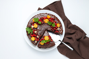 Tasty dessert - Chocolate cake, concept of delicious dessert