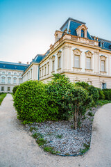 the Festetics Palace is located in the town of Keszthely, Zala, Hungary, near the Lake Balaton....