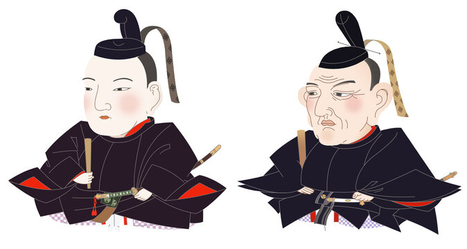 徳川将軍肖像画デフォルメシリーズ4　徳川家継　徳川吉宗