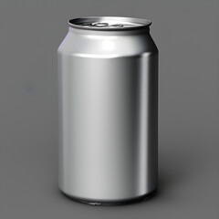 ai-generated, illustration of a blank mock-up of a soda can