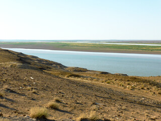 Pond in the middle of the plain