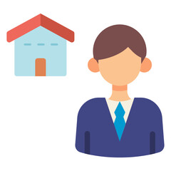 male estate agent icon