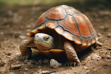 Turtle with a cracked shel