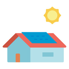 solar panel house icon
