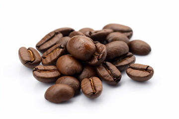 Naklejka premium coffee beans isolated on white