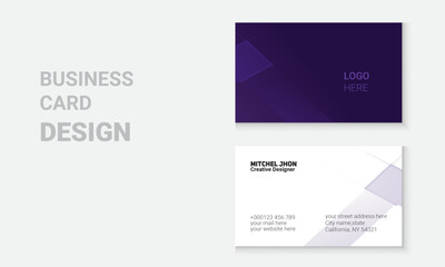 Clean style and classic corporate business card template