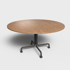 Round Table Isolated In White Background