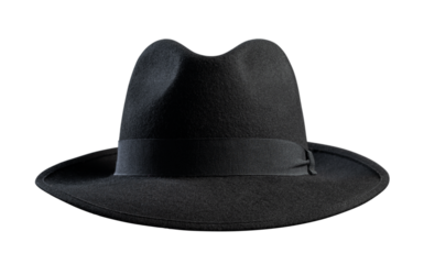 Black Vintage hat isolated on white background