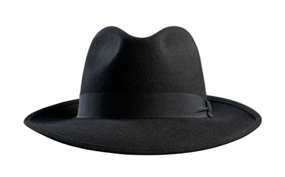 Black Vintage hat isolated on white background