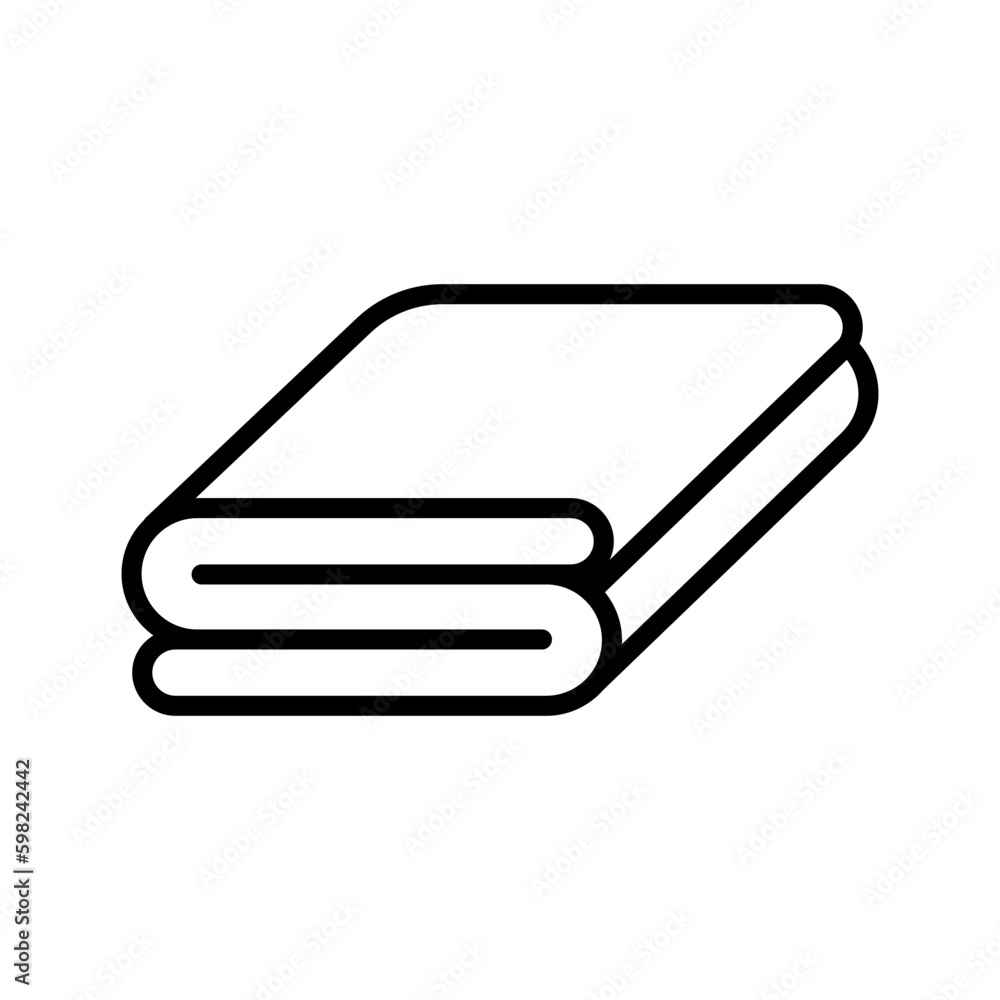 Aufkleber towel outline vector icon isolated on white background. towel line icon for web, mobile and ui desig