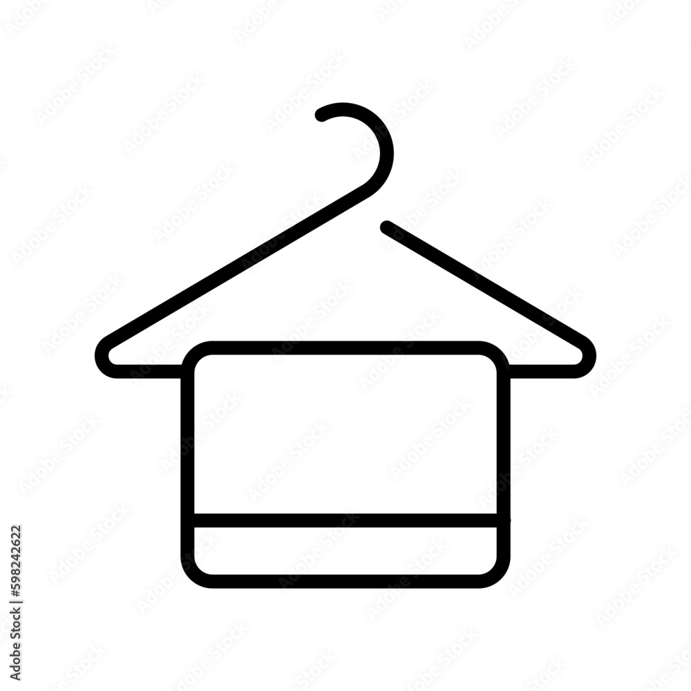 Aufkleber towel outline vector icon isolated on white background. towel line icon for web, mobile and ui desig