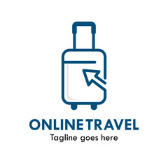 Obraz premium Online travel design logo template illustration