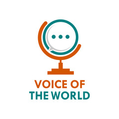 Voice of the world design logo template illustration
