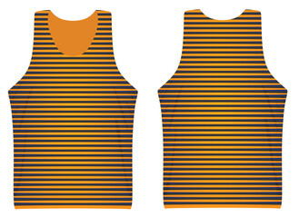 Striped running jersey. vector illustration