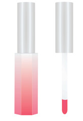 Lip gloss container. vector illustration