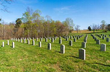 Graves at the Mill Springs Battlefield National Monument