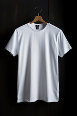 white t-shirt on vantablack background
