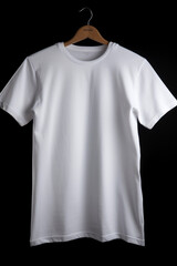 white t-shirt on vantablack background