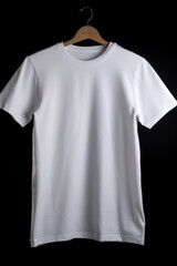 white t-shirt on vantablack background