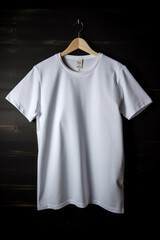 white t-shirt on vantablack background