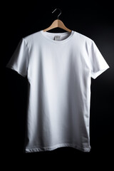 Obraz premium white t-shirt on vantablack background