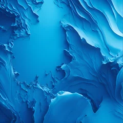 Papier Peint photo Lavable Cristaux blue color background abstract art