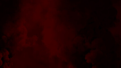 Dark red smoke or clouds halloween backdrop - abstract 3D illustration