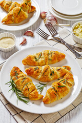 savory crescent rolls with melted cheese filling