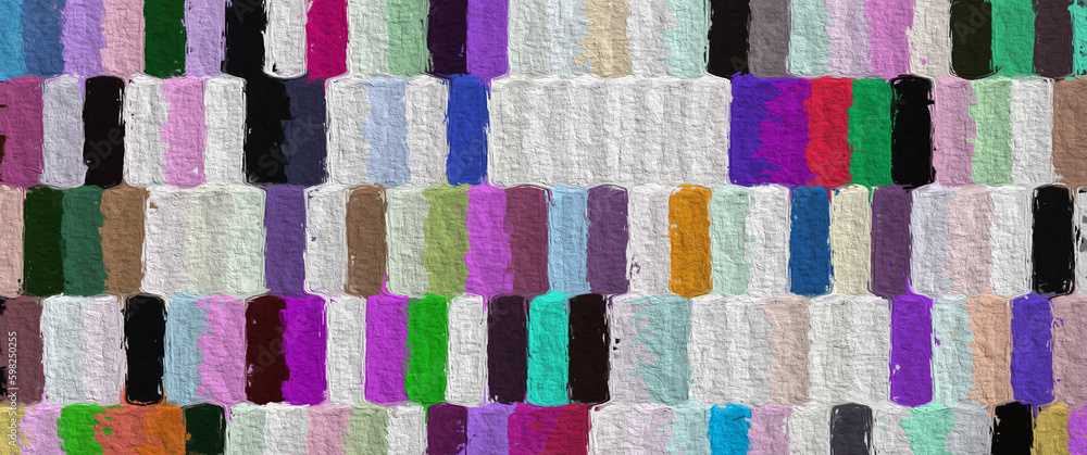 Wall mural colorful abstract mosaic with a rough texture background. colored square pattern background. picture