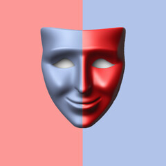 the mask expresses someone behind the mask has its own personality