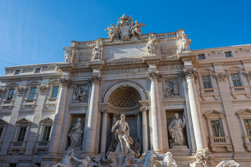 Naklejka na ściany i meble Rome, Lazio. The Trevi Fountain
