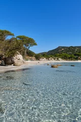 Store enrouleur Plage de Palombaggia, Corse Palombaggia beach, Corsica island, France