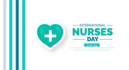International Nurses Day background or banner design template celebrated in 12 may.