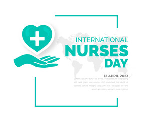 Fototapeta premium International Nurses Day background or banner design template celebrated in 12 may.