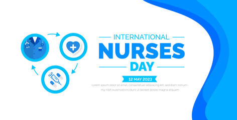 International Nurses Day background or banner design template celebrated in 12 may.