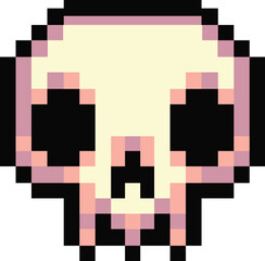 8bit pixel art of a skull