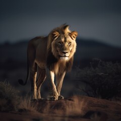 Lions in African Serengeti Cinematic Lighting Lions mane, aslan lion king beautiful lion