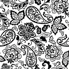 seamless paisley pattern. Vector Indian floral ornament.