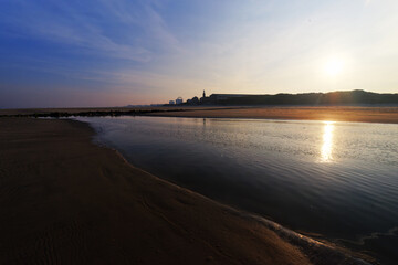 Obraz premium Beach of Berck city in the Pas-de-Calais coast
