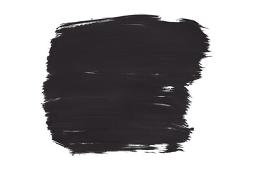 Fototapeta premium Shiny black gray brush watercolor painting isolated on transparent background. watercolor png