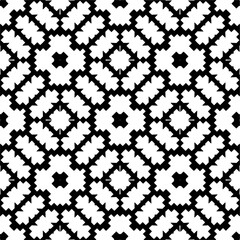 Seamless repeating pattern.  Black and white pattern for web page, textures, card, poster, fabric, textile.