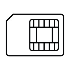 sim card icon, sim vector, card illustration