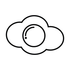 fried egg icon, egg vector, fried illustration