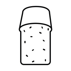 bread icon, breakfast vector, food illustration